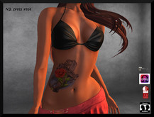 N2 cross roses Custom M&C tattoo