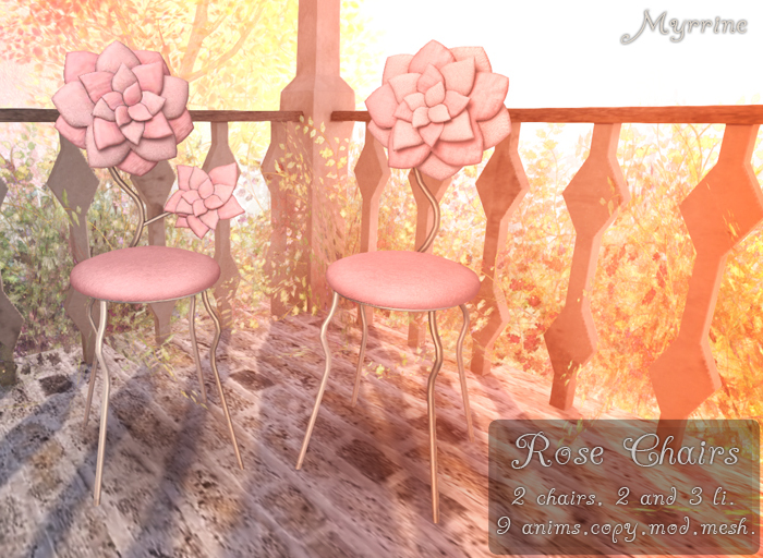 Roses chairs - pale pink