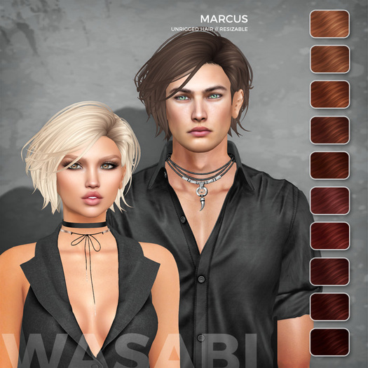 Wasabi // Marcus Mesh Hair - Reds