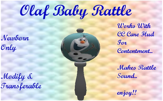 Olaf Rattle NEWBORN