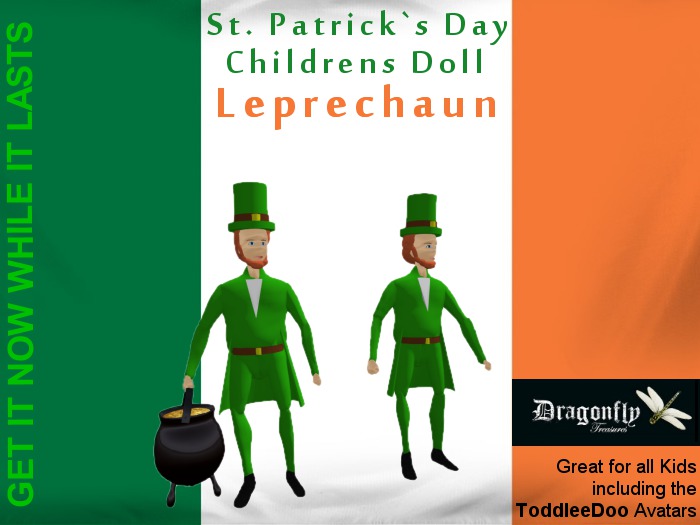 D~T - Leprechaun Kids Doll - St. Patrick`s Day