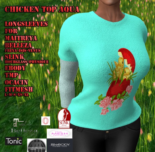 Chicken Top aqua