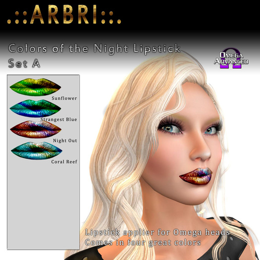 .::Arbri::. Omega Colors of the Night Lipstick A