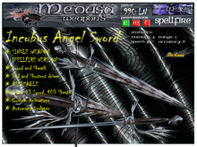 ~ Medusa Weapons ~ Incubus Angel Single Sword SpellFire (Boxed)
