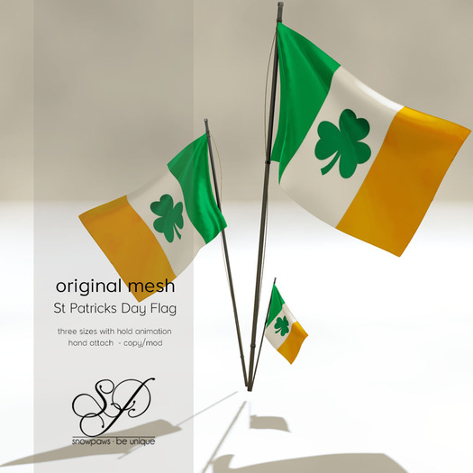 Snowpaws - St Patricks Day Flag