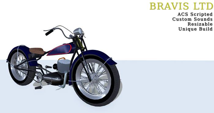Bravis  VINTAGE 1925 Blue Motorcycle