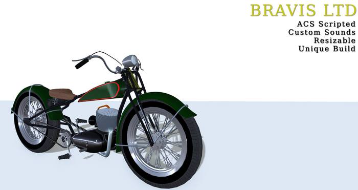 Bravis  VINTAGE 1925 Green Motorcycle