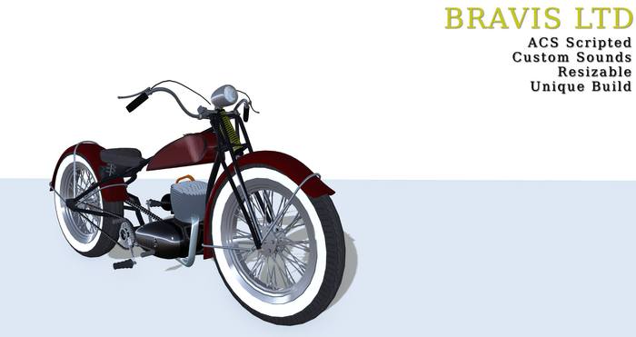 Bravis  VINTAGE 1925 Red Motorcycle
