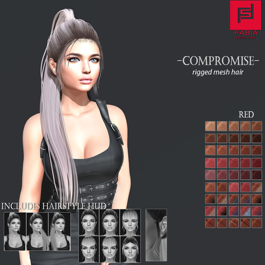 -FABIA- Mesh Hair   <Compromise> Red