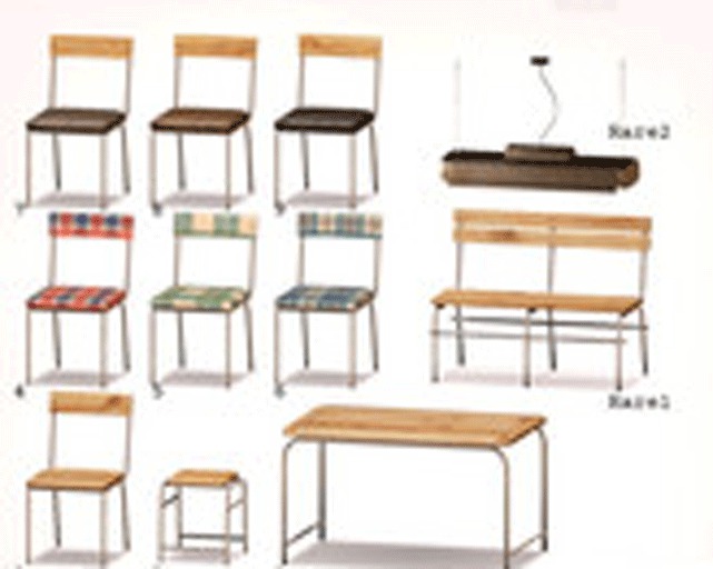 [NO CONCEPT] (Natural dining set) Rare1.bench RARE