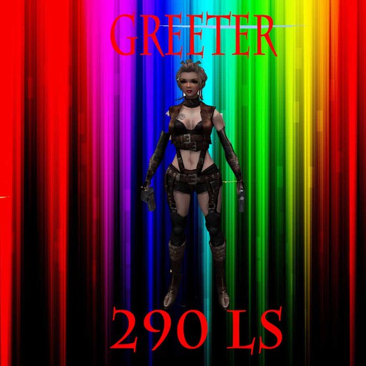 greeter femme pistoler
