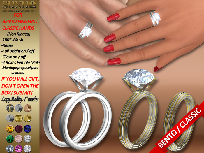Wedding Ring Bento Classic Female Male Demo