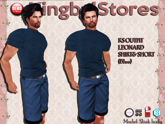 KS OUTFIT LEONARD SHIRT&SHORT (Blue)