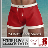 SLINK Beach Shorts  - red