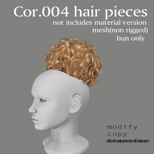 *booN Cor.004 hair pieces blonde pack