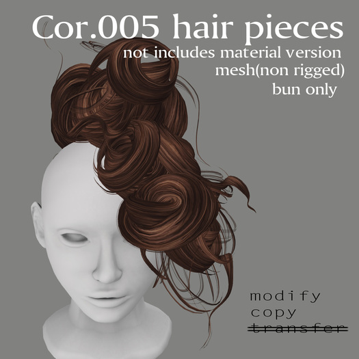 *booN Cor.005 hair pieces brown pack