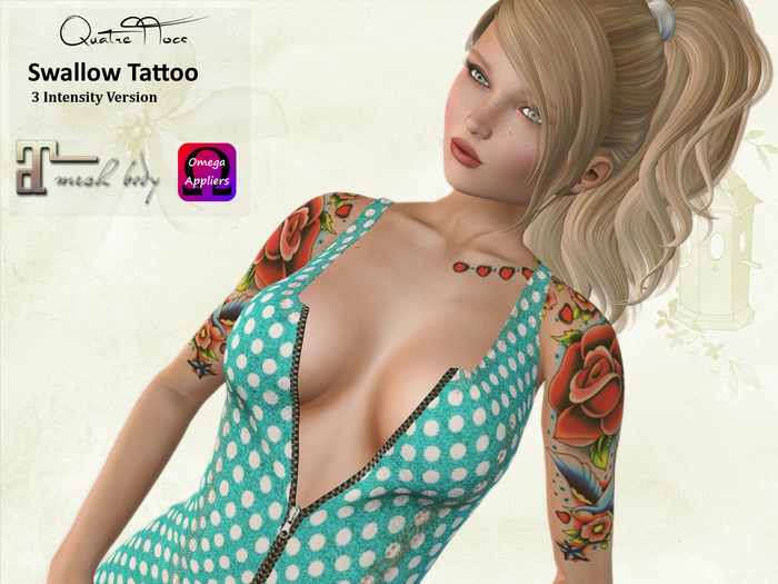 Swallow - Arms Tattoo - 3 Intensity - Maitreya - Omega