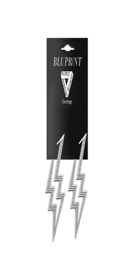 Blupr/nt - " Thunder" Earrings (Silver)