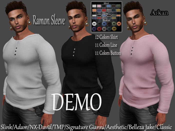 .::Arkan::. Ramon Henley Sleeve +Fitmesh DEMO