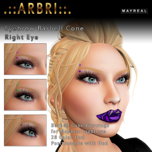.::AS. Design::. Mayreal Eyebrow Cone Barbell Right