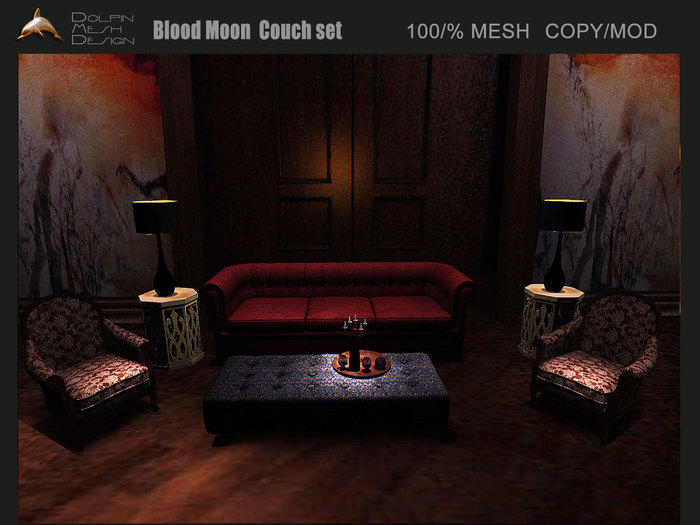 [Dolphin Design] blood moon  couch set