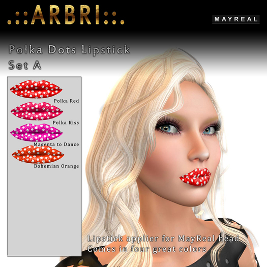 .::AS. Design::. Mayreal Polka Dots Lipstick