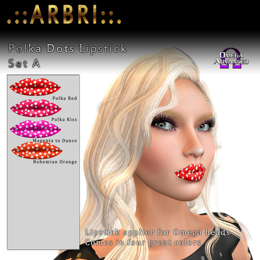 .::AS. Design::. Omega Polka Dots Set 1 Lipstick