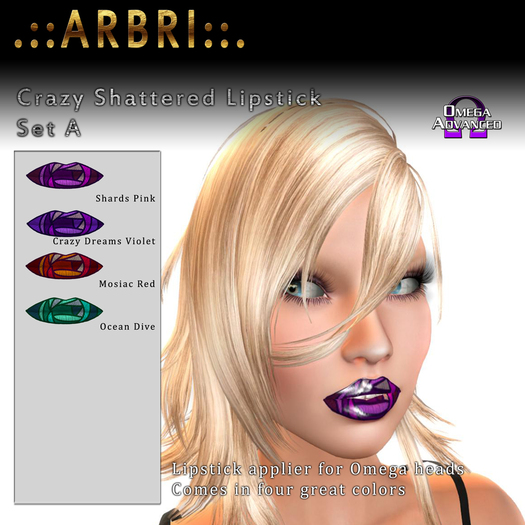 .::AS. Design::. Omega Crazy Shattered Lipstick Set 1