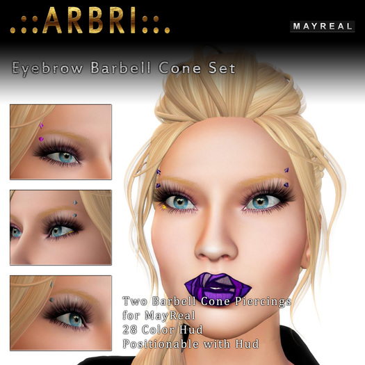 .::AS. Design::. Mayreal Eyebrow Cone Barbell Set