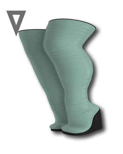 Vinyl - Tea Wedge Boots Pak mint