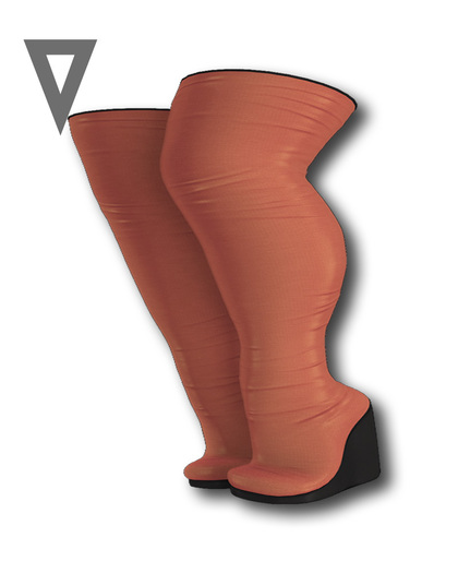 Vinyl - Tea Wedge Boots Pak orange