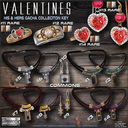 L&B Valentines Gacha 9. Puzzle Earrings