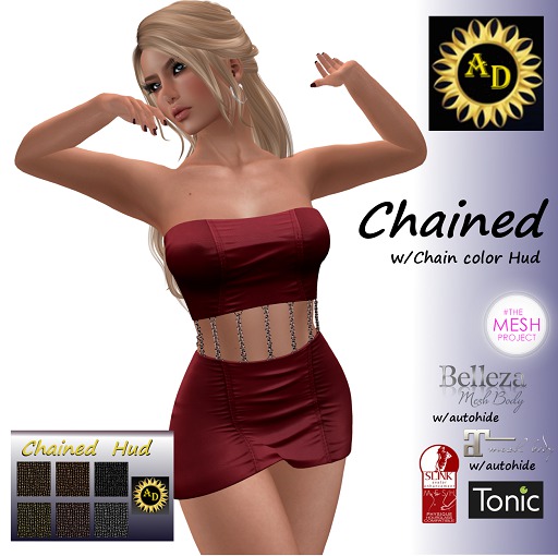 Chained Red Dress w/ Chain Color Change Hud & Autohide