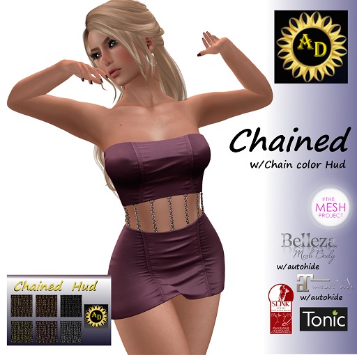 Chained Pink Dress w/ Chain Color Change Hud & Autohide