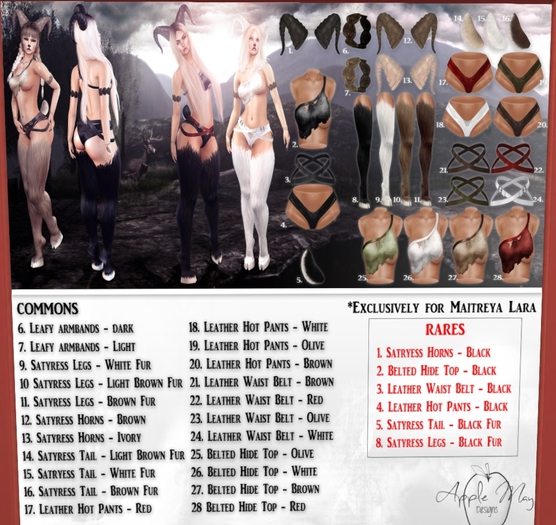 (AMD) Satyress Tail - Black Fur RARE