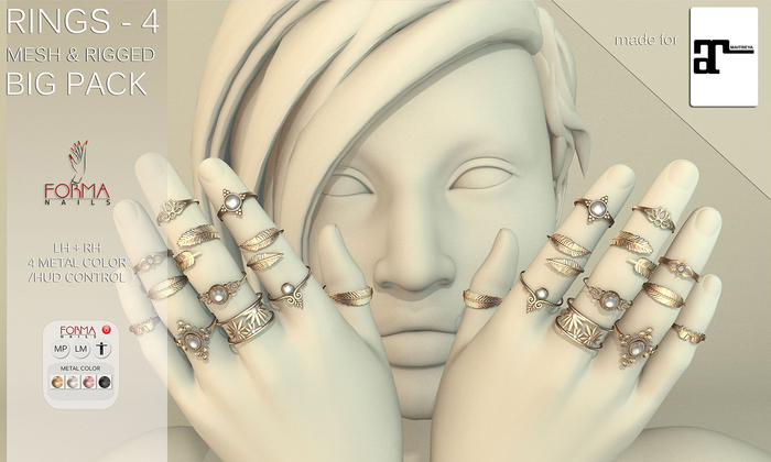 [FORMANAILS] Accessories for Maitreya Bento - RINGS4