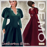 [V/W] DEMO Catherina Gown - Medieval Fantasy dress in Fitted Mesh + Slink, TMP, Belleza, Maitreya