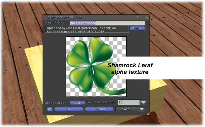 shamrock leaf alpha texture - full perm
