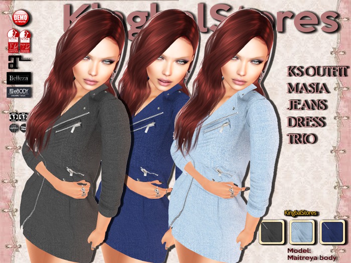 420 KS OUTFIT MASIA JEANS DRESS TRIO