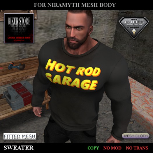 #Aesthetic Sweater HOT ROD GARAGE