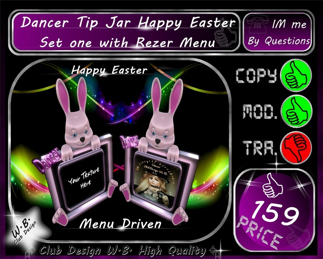 * Happy Easter * Tip jar Set * Dancer *