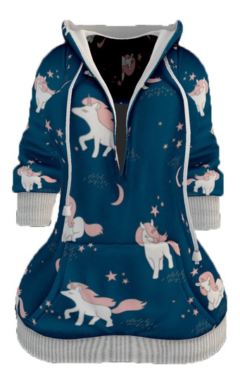 Tatiko - Sierra Hoodie unicorn blue