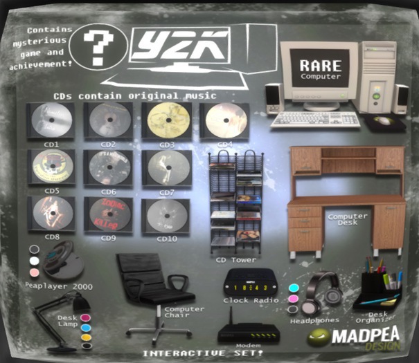MadPea Y2K Game - Desk Lamp - Turquoise