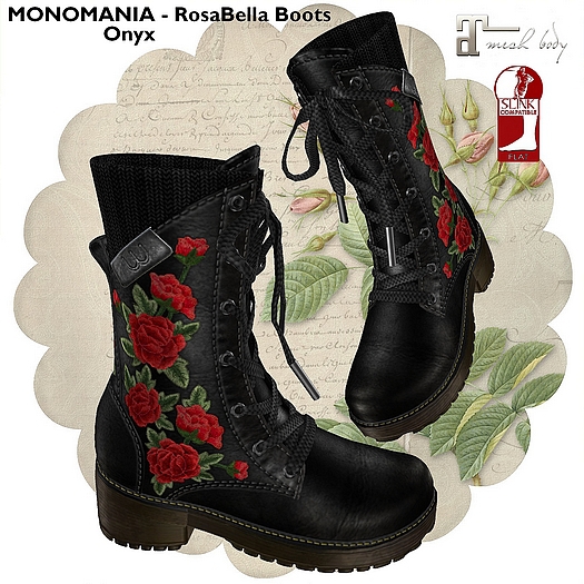 MONOMANIA - RosaBella Boots - Onyx