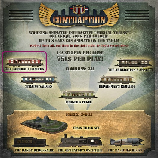 [ContraptioN] Musical Train: The Caporal's Concern Boxed