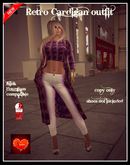 Retro cardigan outfit slink hourglass *