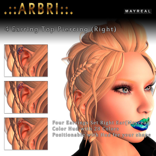 .::AS. Design::. Mayreal 4 Earrings Right