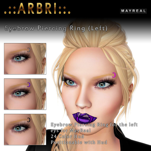 .::AS. Design::. Mayreal Eyebrow Ring Left