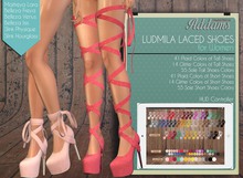 Addams "Ludmila" Mesh Laced Shoes Set -Maitreya, Belleza, Slink #FATPACK