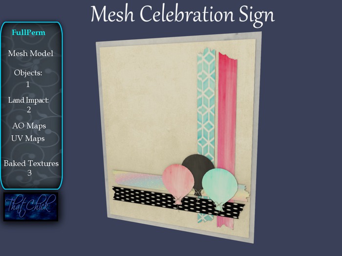 ~tc~ Mesh Celebration Sign FullPerm Kit